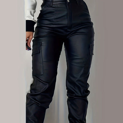 UNICORN Women Stretch Mid-Rise Multi-Pocket Wide-Leg Denim Pants Black s m l xl xxl