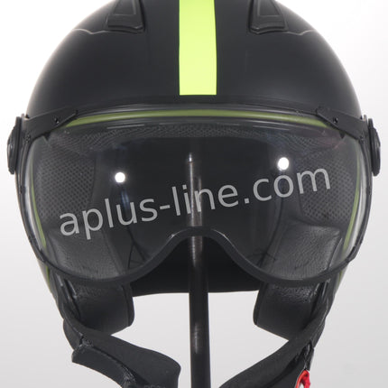 Scooter bromfiets zomerhelm jet helm vito roof boxer moda mat groen zwart blauw wit maten xs s m l xxl | Scooterhelm