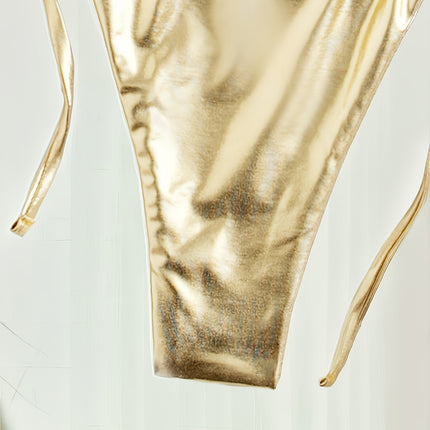 UNICORN Highend Glossy Metallic Sexy Bikini with Halter Neck Triangle s m l xl