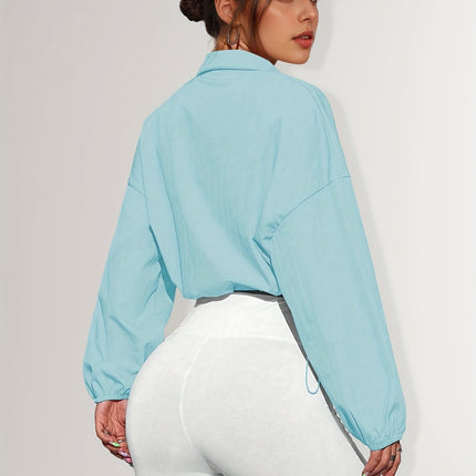 UNICORN Sports Zip-Up Stand Collar Jacket with Drawstring Hem Suitable for Running s m l