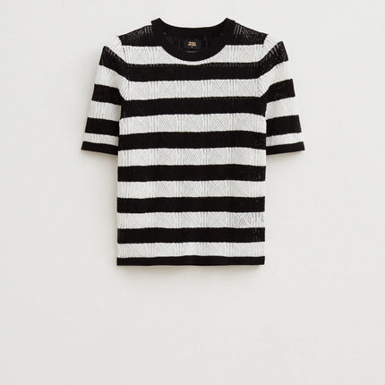 UNICORN Women's sweater shirt striped black white blue xxs xs s m l xl xxl