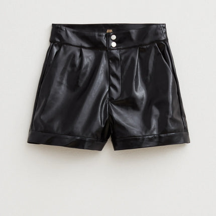 UNICORN Women's shorts Faux leather black xs s m l xl
