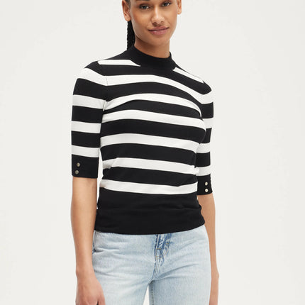 UNICORN Women's sweater striped black blue white xs s m l xl xxl