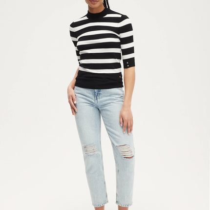 UNICORN Women's sweater striped black blue white xs s m l xl xxl