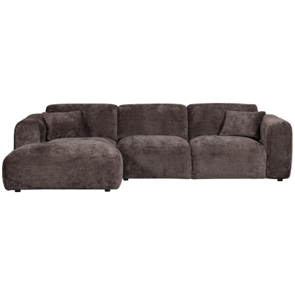 UNICORN Cloud chaise longue sofa left chenille pink beige natural brown terra Height: 80 cm Width: 280 cm Depth: 165 cm