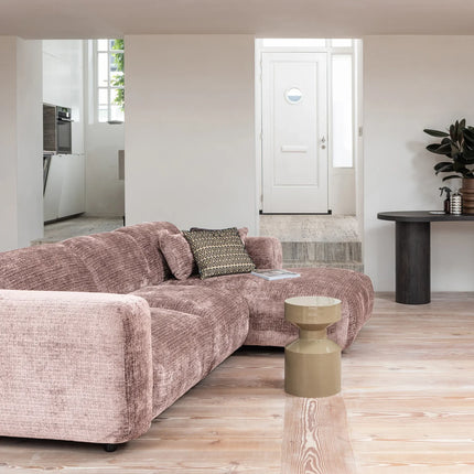 UNICORN Cloud chaise longue sofa left chenille pink beige natural brown terra Height: 80 cm Width: 280 cm Depth: 165 cm
