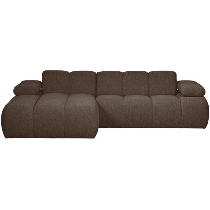 UNICORN Mojo corner sofa left bouclé beige brown yellow/brown rust brown Height: 74 cm Width: 284 cm Depth: 160 cm