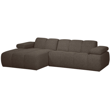 UNICORN Mojo corner sofa left bouclé beige brown yellow/brown rust brown Height: 74 cm Width: 284 cm Depth: 160 cm