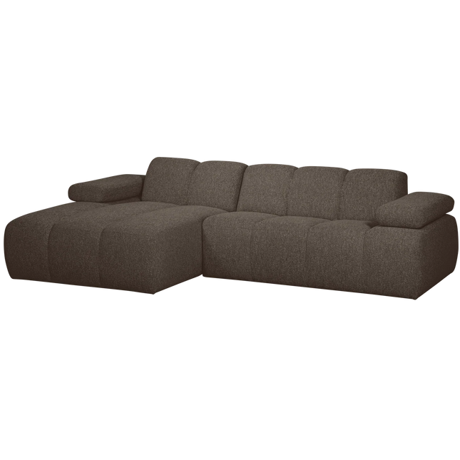 UNICORN Mojo corner sofa left bouclé beige brown yellow/brown rust brown Height: 74 cm Width: 284 cm Depth: 160 cm