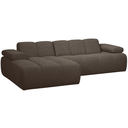 UNICORN Mojo corner sofa left bouclé beige brown yellow/brown rust brown Height: 74 cm Width: 284 cm Depth: 160 cm