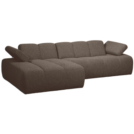 UNICORN Mojo corner sofa left bouclé beige brown yellow/brown rust brown Height: 74 cm Width: 284 cm Depth: 160 cm
