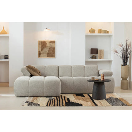UNICORN Mojo corner sofa left bouclé beige brown yellow/brown rust brown Height: 74 cm Width: 284 cm Depth: 160 cm