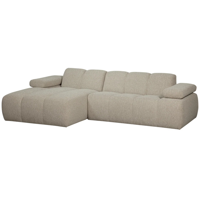 UNICORN Mojo corner sofa left bouclé beige brown yellow/brown rust brown Height: 74 cm Width: 284 cm Depth: 160 cm