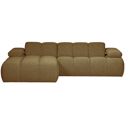 UNICORN Mojo corner sofa left bouclé beige brown yellow/brown rust brown Height: 74 cm Width: 284 cm Depth: 160 cm
