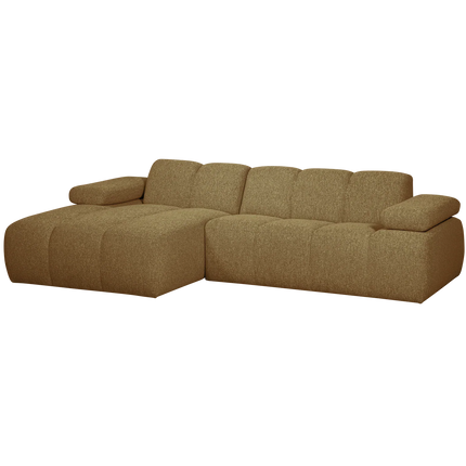 UNICORN Mojo corner sofa left bouclé beige brown yellow/brown rust brown Height: 74 cm Width: 284 cm Depth: 160 cm
