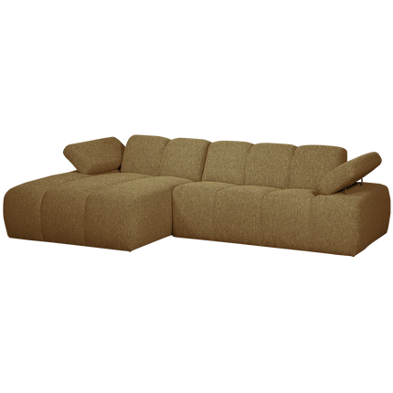 UNICORN Mojo corner sofa left bouclé beige brown yellow/brown rust brown Height: 74 cm Width: 284 cm Depth: 160 cm