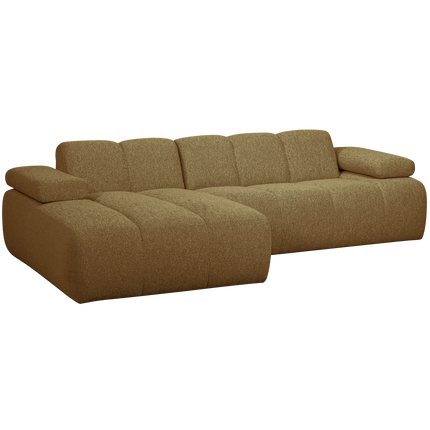 UNICORN Mojo corner sofa left bouclé beige brown yellow/brown rust brown Height: 74 cm Width: 284 cm Depth: 160 cm