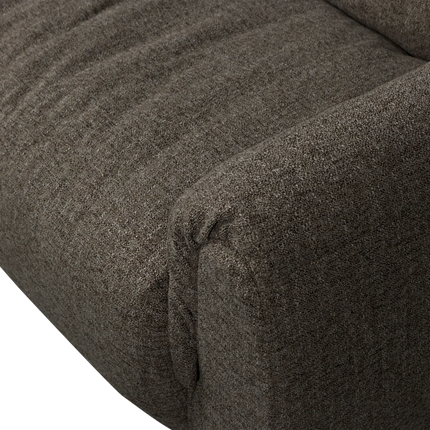 UNICORN 3-seater sofa woven fabric brown melange Armrest height from ground 22 cm Armrest width 23 cm Leg thickness 4 cm Leg height 4 cm Space between legs 90 Seat width 265 cm Seat depth: 62 cm Seat height: 48 cm