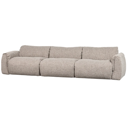 UNICORN 3-seater sofa woven fabric brown melange Armrest height from ground 22 cm Armrest width 23 cm Leg thickness 4 cm Leg height 4 cm Space between legs 90 Seat width 265 cm Seat depth: 62 cm Seat height: 48 cm