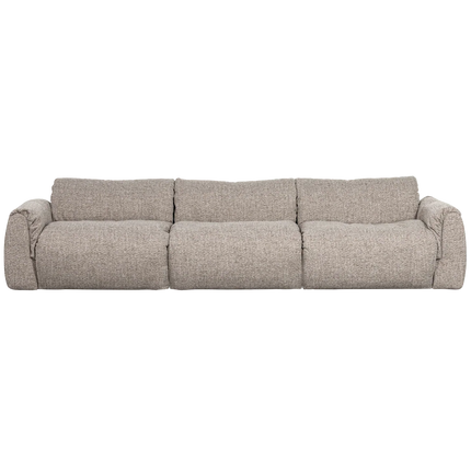 UNICORN 3-seater sofa woven fabric brown melange Armrest height from ground 22 cm Armrest width 23 cm Leg thickness 4 cm Leg height 4 cm Space between legs 90 Seat width 265 cm Seat depth: 62 cm Seat height: 48 cm