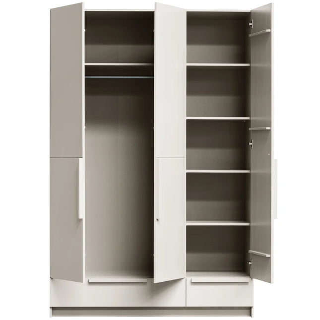 UNICORN Pure 3-door hanging/storage cabinet - split door pine dust 215x142x60 cm