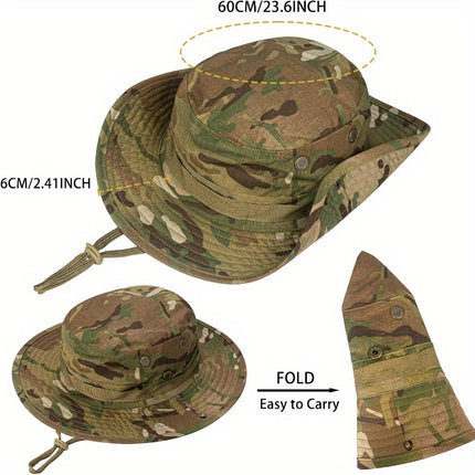 UNICORN Bucket Hats for Men Women Safari Outdoor Hats Black Camouflage