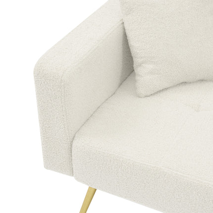 UNICORN Modern minimalist sofa bed size: 175*64*72 cm angle adjustable gold bed legs sofa with cushions side storage pockets