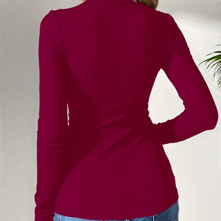 UNICORN Turtleneck Pullover Contrast Color Slim-Fit Casual Coat T-Shirt s m l xl xxl