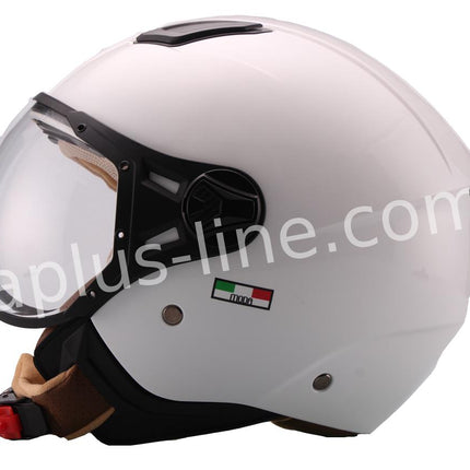 Scooter bromfiets zomerhelm jet helm vito moda notte roof boxer maten xs s m l xl xxl | Scooterhelm