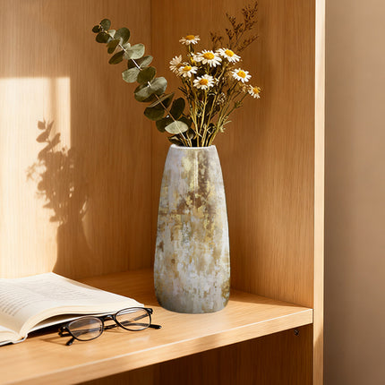 UNICORN Ceramic Vase for Home Decor Golden And White
