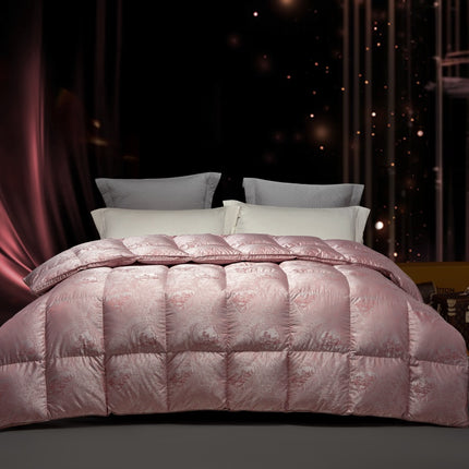 UNICORN 1pc 120S High-Density Anti-Feather Jacquard Quilt Golden Pink Bronze Red