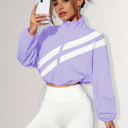 UNICORN Sports Zip-Up Stand Collar Jacket with Drawstring Hem Suitable for Running s m l