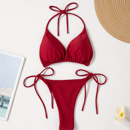 UNICORN Solid Color Sexy Rope Style Bikini Swimwear for Fashionable Women s m l