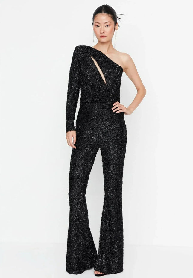 UNICORN Women's jumpsuit black with glitter xs s m l xl