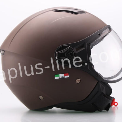 Scooter bromfiets zomerhelm jet helm vito moda notte roof boxer maten xs s m l xl xxl | Scooterhelm