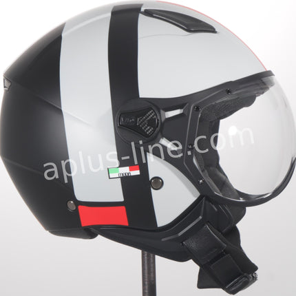 Scooter bromfiets zomerhelm jet helm vito roof boxer moda mat groen zwart blauw wit maten xs s m l xxl | Scooterhelm