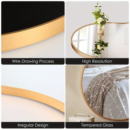 UNICORN Wall-Mounted Mirror, Made of Tempered Glass with an Aluminum Frame