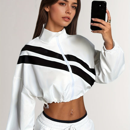 UNICORN Sports Zip-Up Stand Collar Jacket with Drawstring Hem Suitable for Running s m l