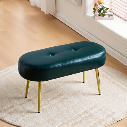 UNICORN Contemporary Entryway Shoe Bench Orange Green Black