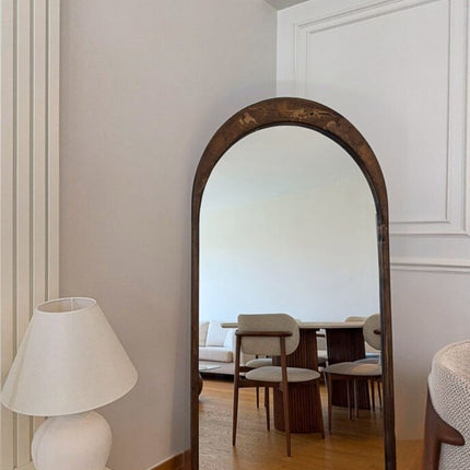 Lyska - Ovale Houten Spiegel 180x80 cm