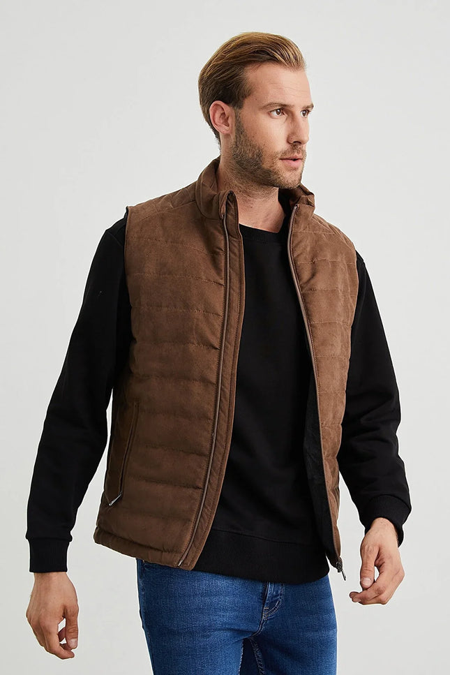 UNICORN Men's jacket bodywarmer dark brown s m