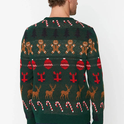 UNICORN Men's sweater Christmas motif dark blue green s m l xl xxl