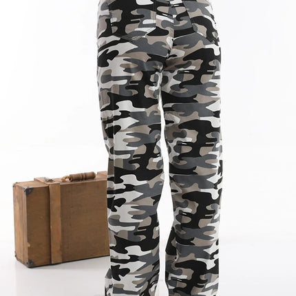 UNICORN Women's trousers beige army print s m l xl