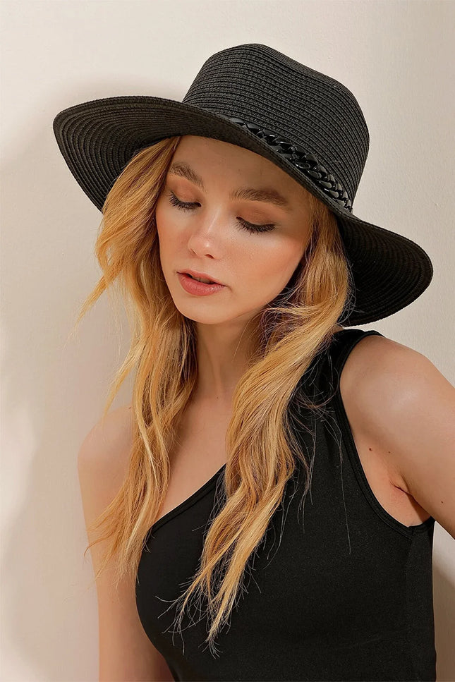 UNICORN Women's Hat reed black light brown one size