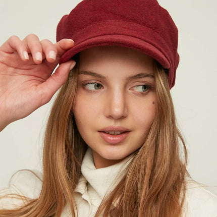 UNICORN Women's hat burgundy red cream white