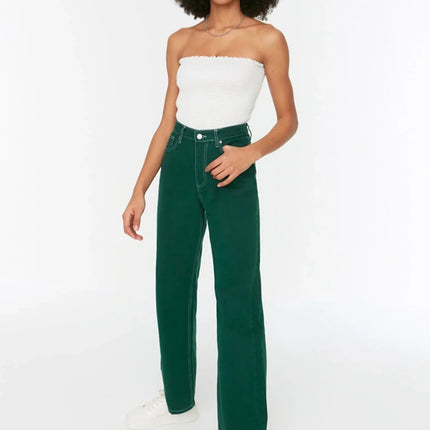 UNICORN Women's jeans dark green orange xxs xs s m l xl