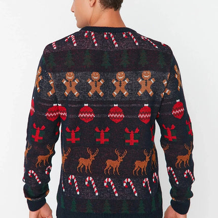 UNICORN Men's sweater Christmas motif dark blue green s m l xl xxl