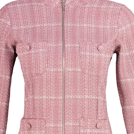 Dames jurk roze zwart xs s m l xl