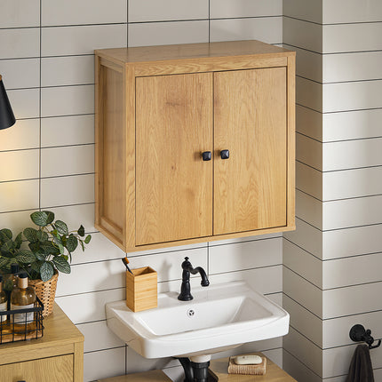 UNICORN Wall Cabinet, Bathroom Cabinet, Kitchen Cabinet, Dark Natural