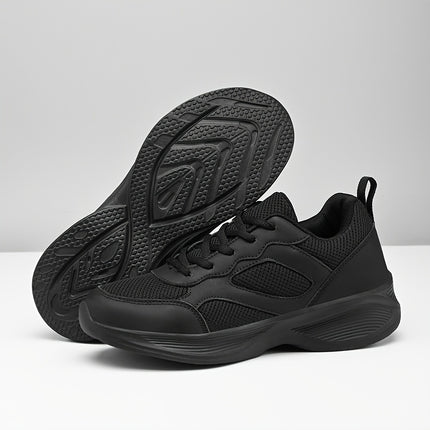 UNICORN Men's Breathable Mesh Sneakers - Non-Slip, Durable Black Casual Shoes